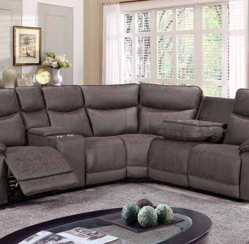 Sectional Recliner Sofa with Wireless charging and Missage and Heating