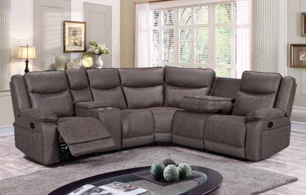 Sectional Recliner Sofa with Wireless charging and Missage and Heating