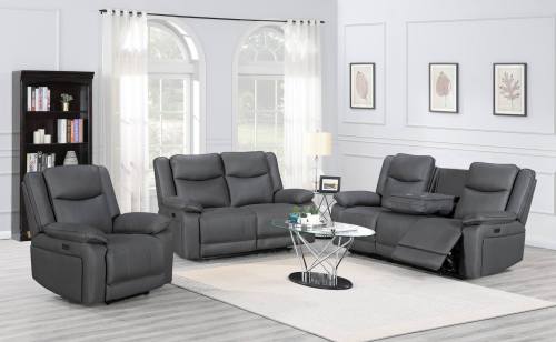 Powet Fabric Recliner Sofa 3+2+1 with USB & Wireless charging