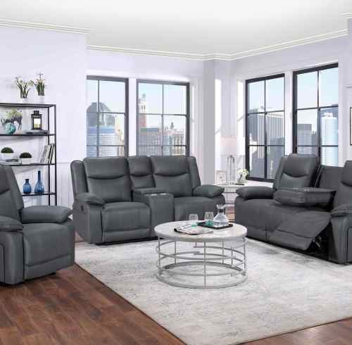 Powet Fabric Recliner Sofa 3+2+1 with USB & Wireless charging