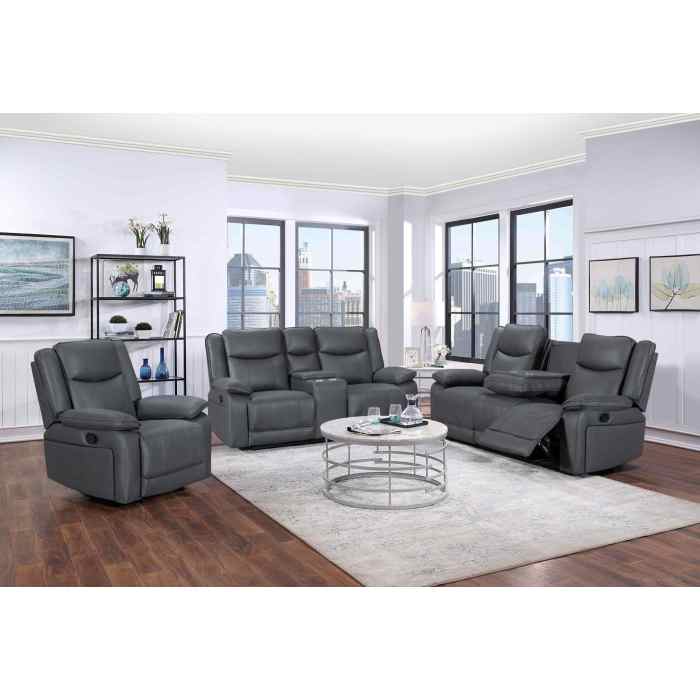 Powet Fabric Recliner Sofa 3+2+1 with USB & Wireless charging