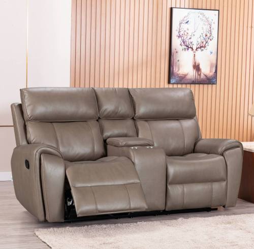 Two Seater Recliner Sofa With Storage and Cup Holder For Small Living Room
