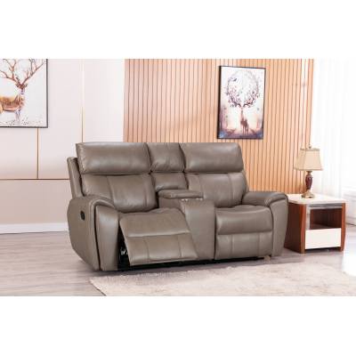 Two Seater Recliner Sofa With Storage and Cup Holder For Small Living Room