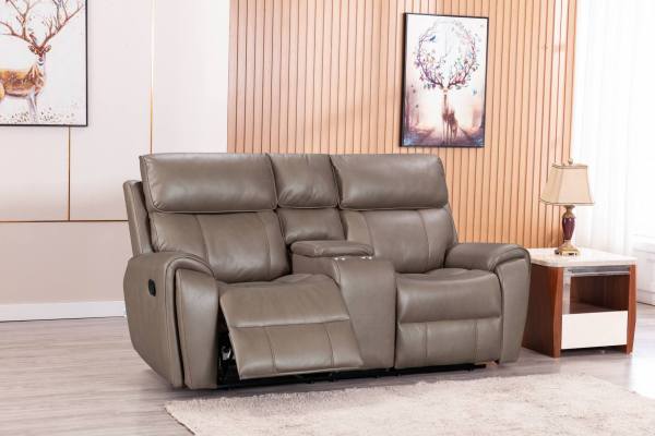 Two Seater Recliner Sofa With Storage and Cup Holder For Small Living Room