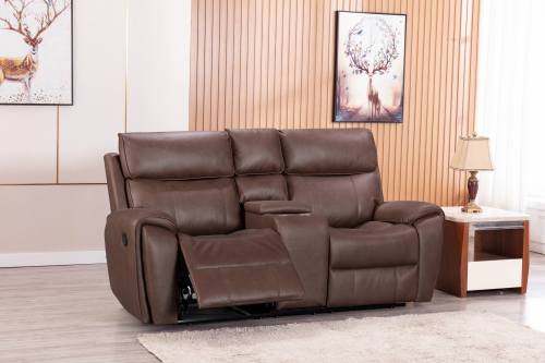 Two Seater Recliner Sofa With Storage and Cup Holder For Small Living Room