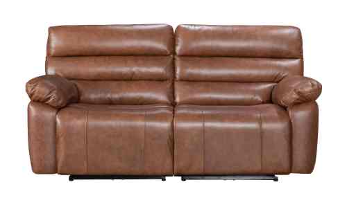 Electric Genuine Leather 2-Seater Sofa (optimized for 3) with USB and Type-C charging ports.