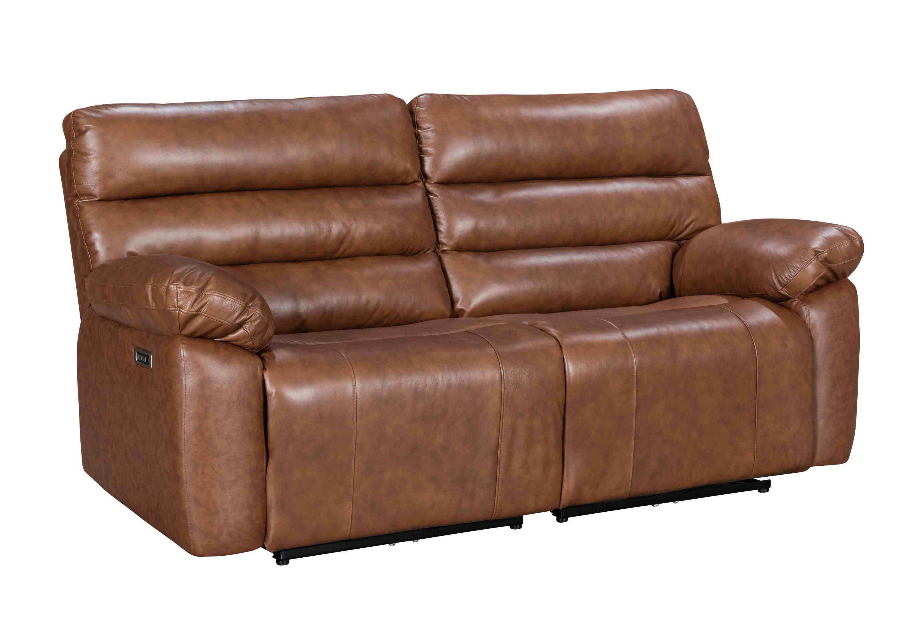Electric Genuine Leather Sofa Recliner 2 Seater 