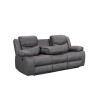 Electric 3-Seater Recliner Sofa with Backlit Switches and USB Ports