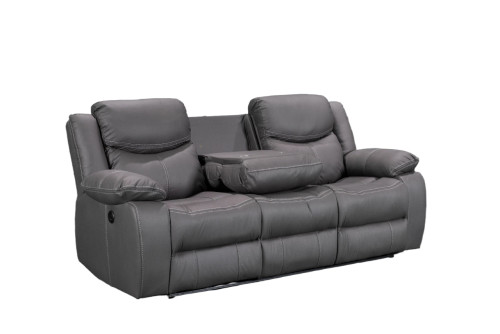 Electric 3-Seater Recliner Sofa with Backlit Switches and USB Ports