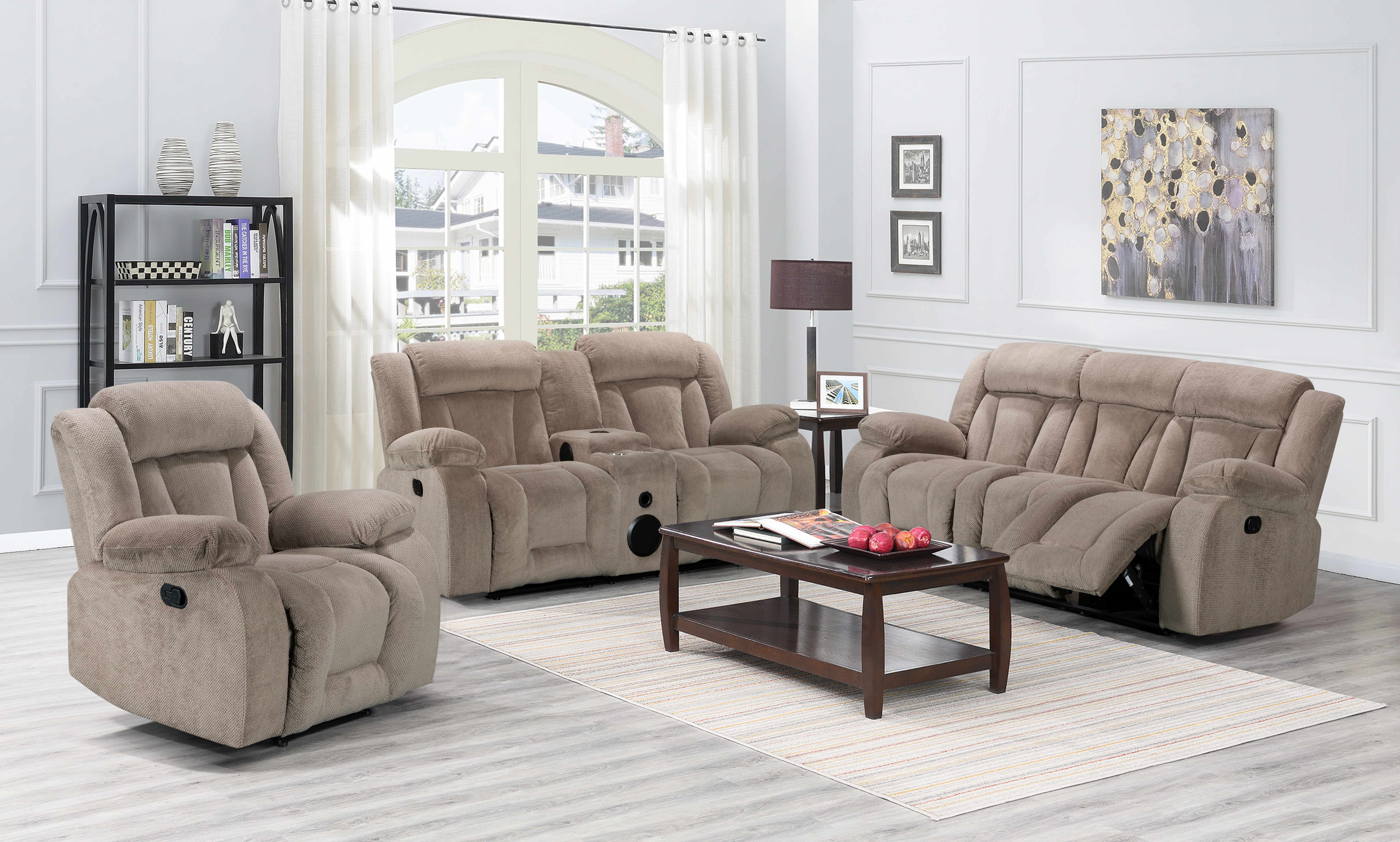 Grey Combina Recliner Sofa 