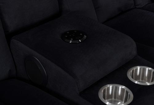 Sectional Recliner Sofa with Bluetooth and Cupholders for Living Room Furntiure Set