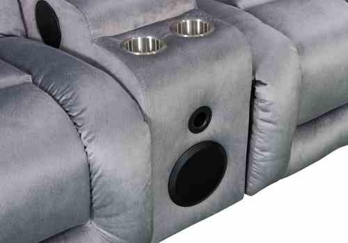 Sectional Recliner Sofa with Bluetooth and Cupholders for Living Room Furntiure Set