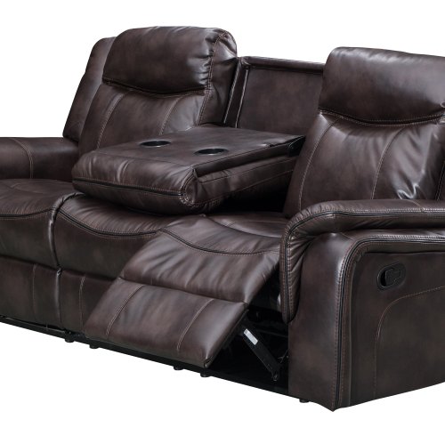 Sectional Recliner Sofa with Drop Down Table Combina Recliner Sofa Set for Living Room Furiture
