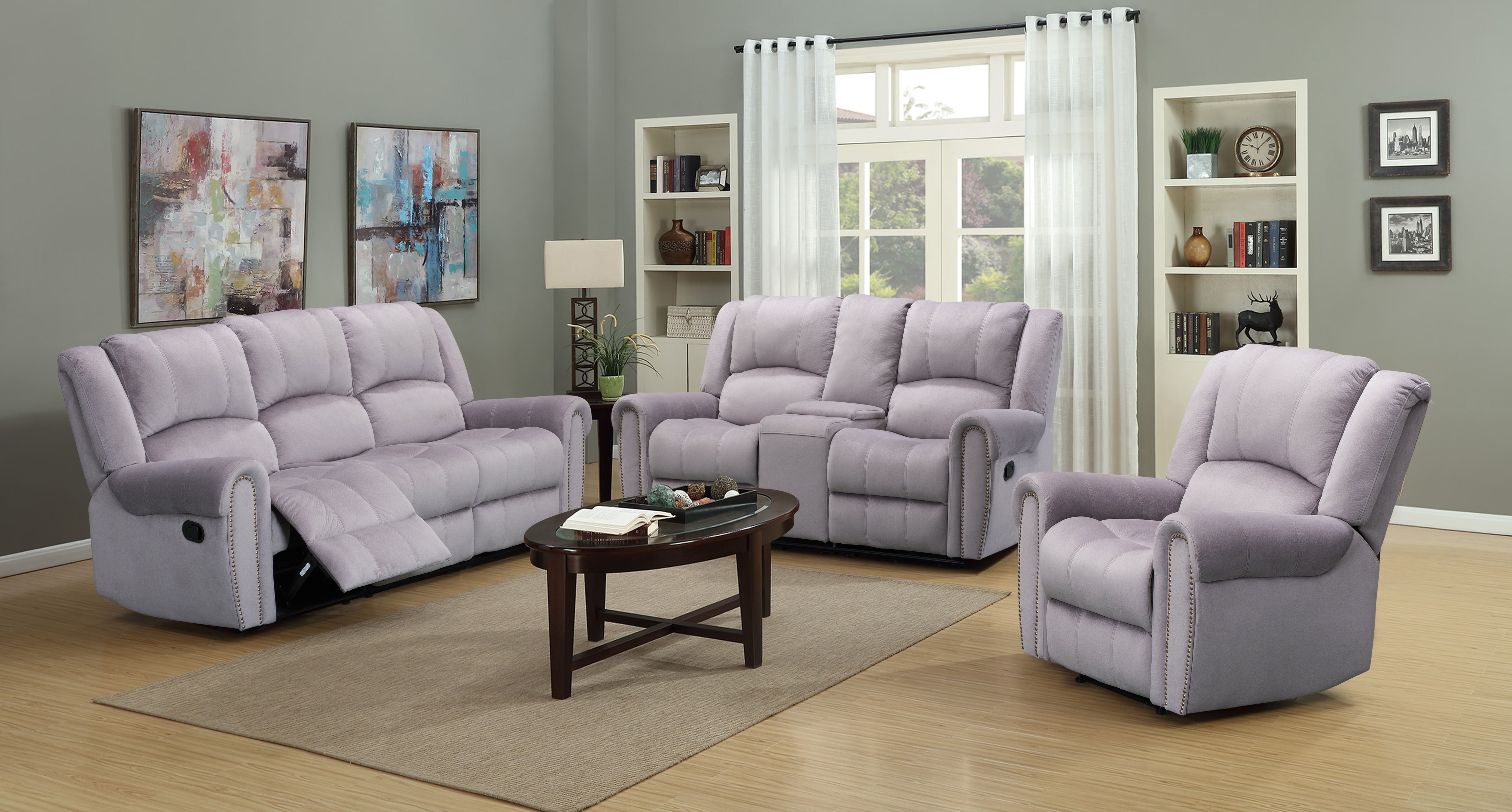 Fabric Grey Combina Recliner Sofa