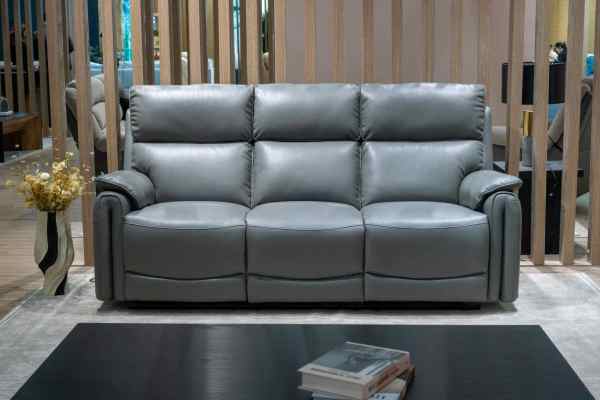 3-Seater Recliner Sofa with USB & Type-C Ports and Adjustable Backlight