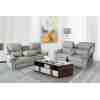 Comfortable manual recliner sofa set with customizable Bluetooth speakers.
