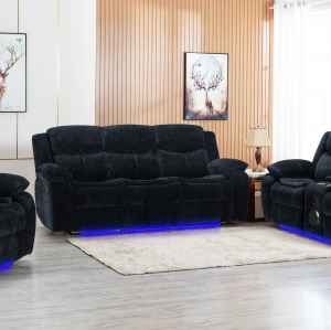 Different Cobina Recliner Sofa Set For Living Room Furniture With LED Light