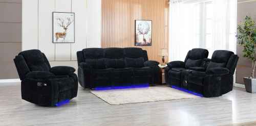 Different Cobina Recliner Sofa Set For Living Room Furniture With LED Light
