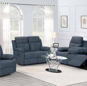 Manual Fabric Recliner Sofa 3+2+1 with Drop down table