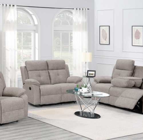 Manual Fabric Recliner Sofa 3+2+1 with Drop down table