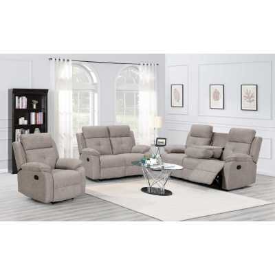 Manual Fabric Recliner Sofa 3+2+1 with Drop down table