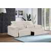 A Power Reclining Sleeper Sofa with an adjustable headrest and lumbar support