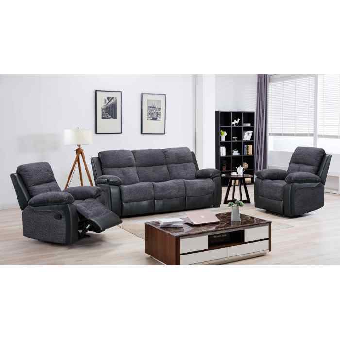 Manual Recliner Sofa For Living Room Furniture Set With Drop Down Table