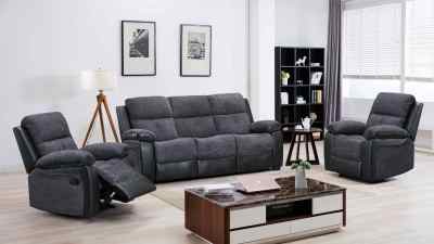 Manual Recliner Sofa For Living Room Furniture Set With Drop Down Table
