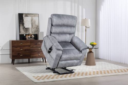 Elderly recliner chair with wireless charging and cup holder