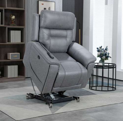 Three-motor adjustable elderly chair with airbag massage