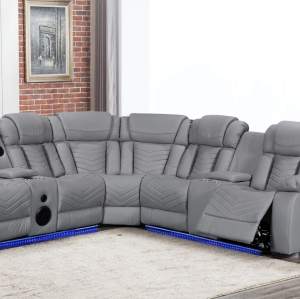 Sectional Recliner Sofa with Bluetooth speakers and Massage and Heating