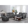 Manual Reclining Sectional with Integrated Bluetooth Speaker.