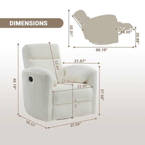 High Resilience Sponge Breathable fabric Recliner Chair for Nursery Room