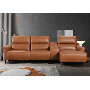 Power Reclining Sofa with Chaise and Integrated Reading Light
