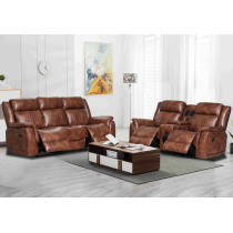 Manual Reclining Sectional with Integrated Bluetooth Speaker