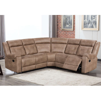 Air Leather Recliner Sofa Sectional with Supportive Sponge