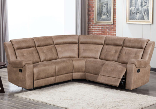 Air Leather Recliner Sofa Sectional with Supportive Sponge