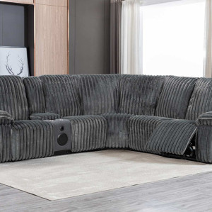Power Sectional Recliner Sofa with Bluetooth Speaker