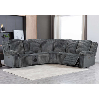 Power Sectional Recliner Sofa with Bluetooth Speaker