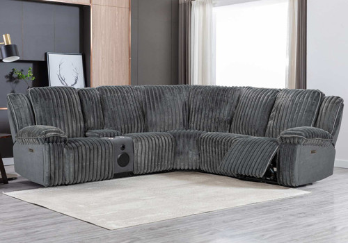 Power Sectional Recliner Sofa with Bluetooth Speaker