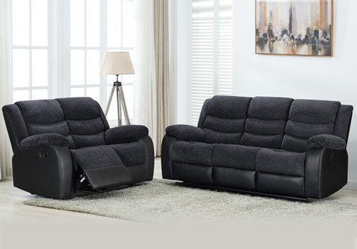 Manual Recliner Sofa For Living Room With Drop Down Table