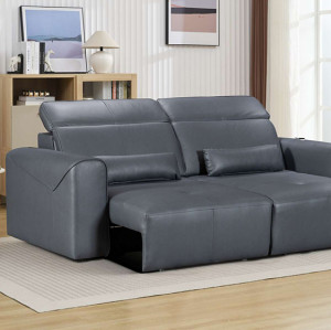 Power Recliner Sofa with Adjustable Headrest