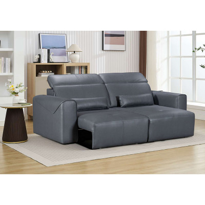 Power Recliner Sofa with Adjustable Headrest