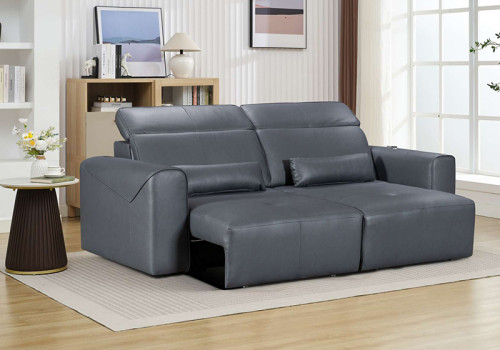 Power Recliner Sofa with Adjustable Headrest