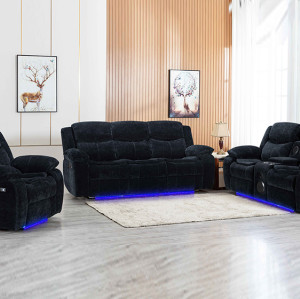 Technology Fabric Recliner Sofa Set For Living Room