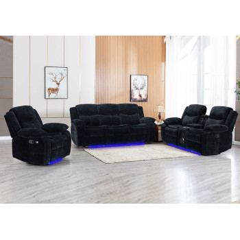 Technology Fabric Recliner Sofa Set For Living Room