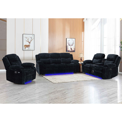 Technology Fabric Recliner Sofa Set For Living Room