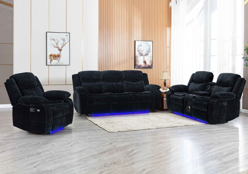 Technology Fabric Recliner Sofa Set For Living Room