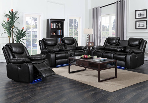Technology Fabric Recliner Sofa Set For Living Room