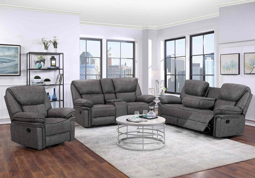Comfortable manual recliner sofa set with Bluetooth speakers